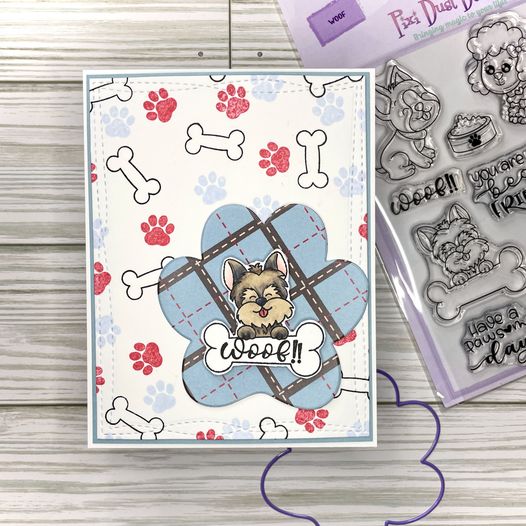 Crafti Carri shares her instructions on how to make this DOG-GONE cute card!