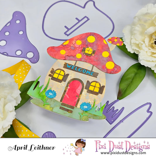Mushroom House Card