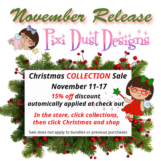 November Release and Christmas Collection Sale!