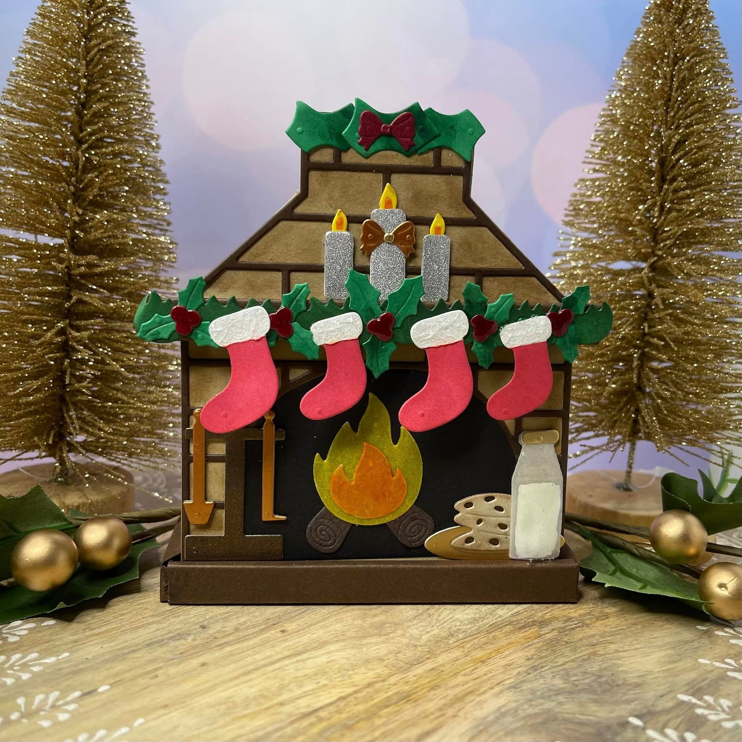 Christmas Fireplace A&B Die