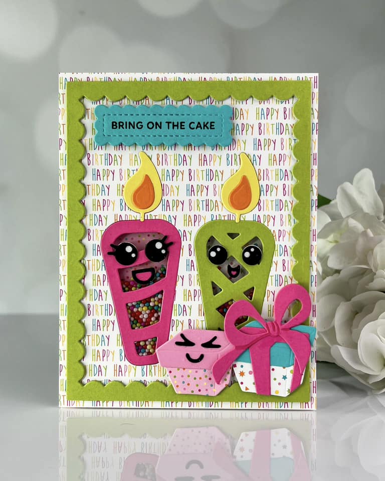 Shaker Birthday Candles Die set