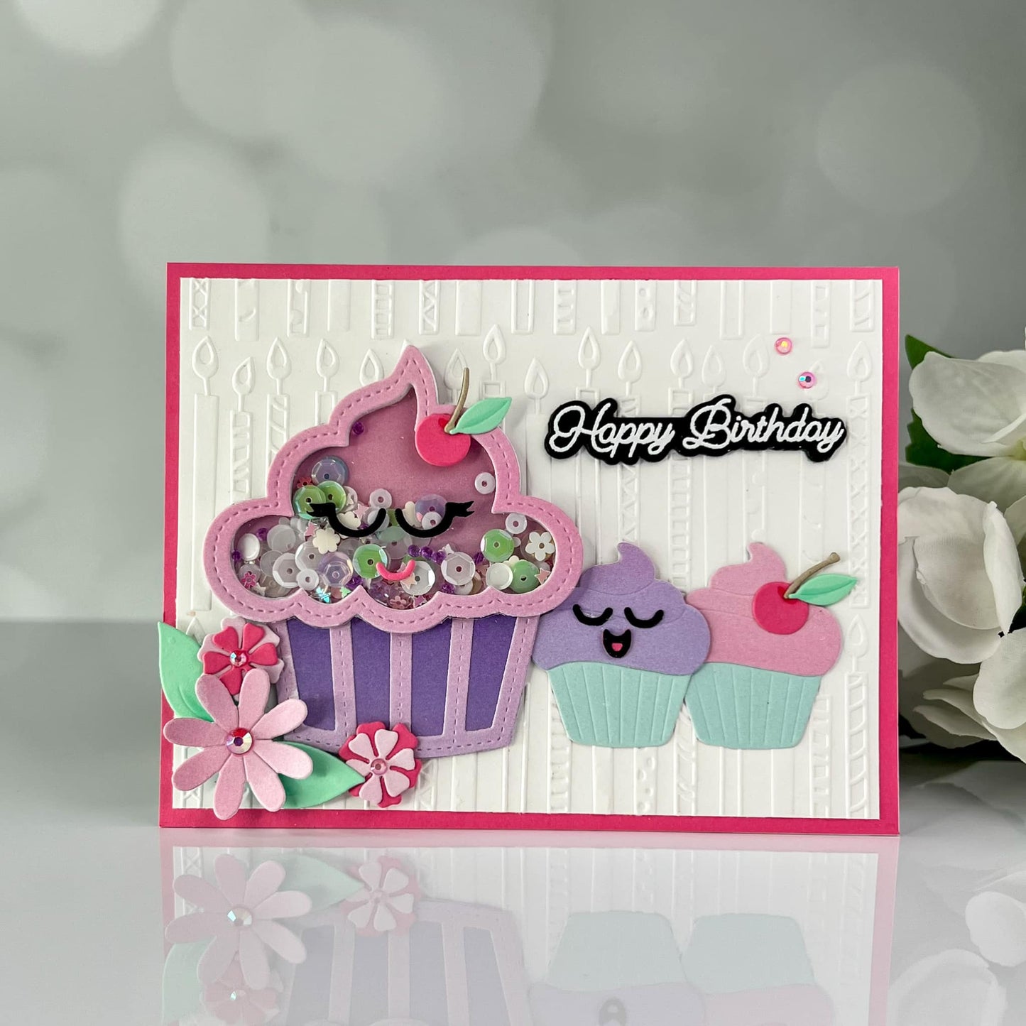 Shaker Birthday Cupcake Die set