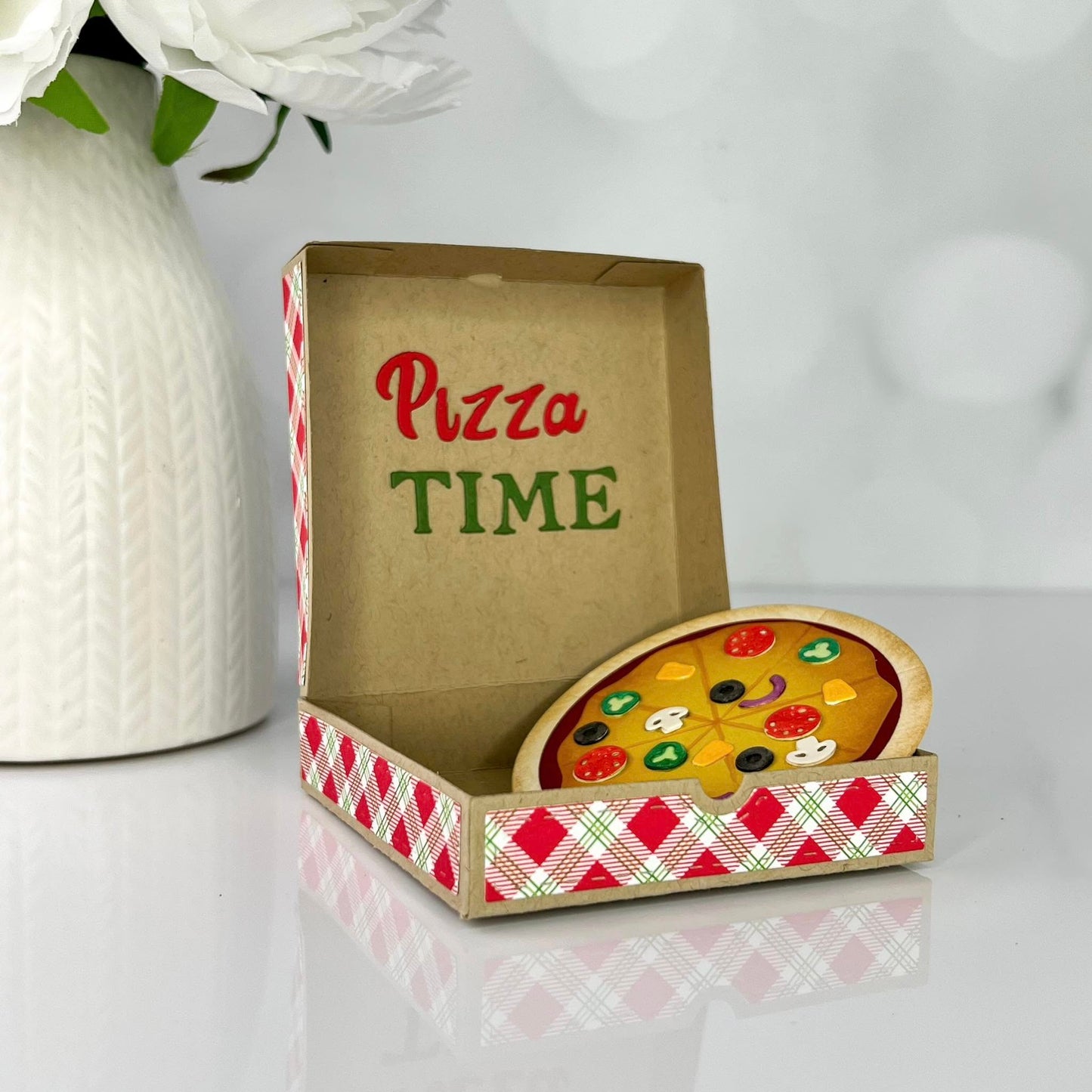 Pizza Box, Slice Box, and Pizza Time Die Set Bundle