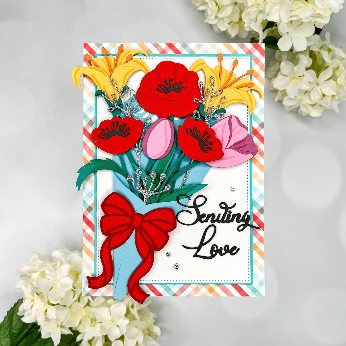 Tulips, Lily, Daffodil, Bergenia, Calla, Foliage, Poppy, Bouquet Wrap Die set Bundle