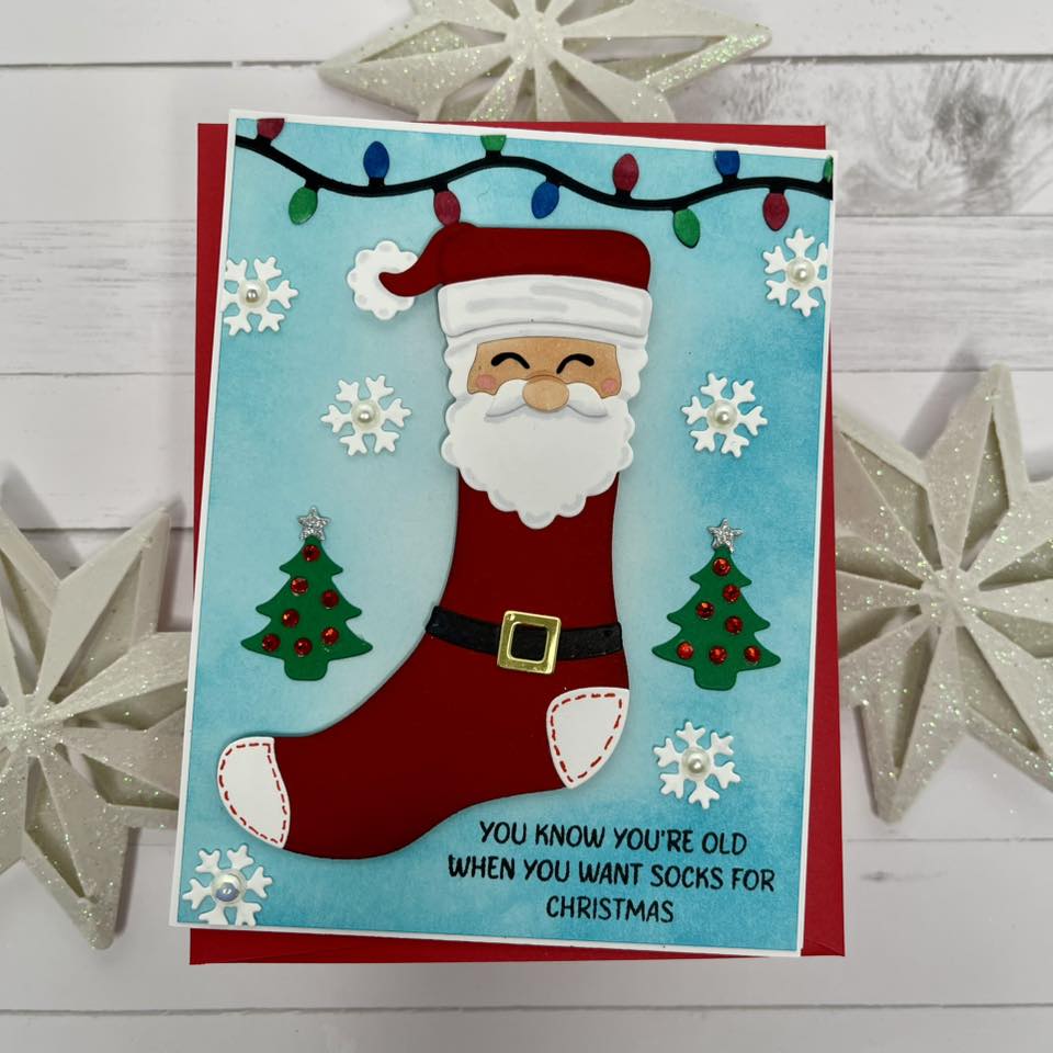 Snowman and Santa Sock Die