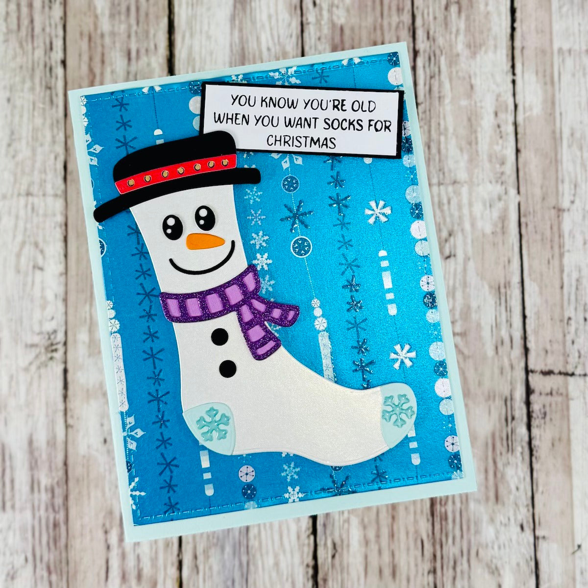 Snowman and Santa Sock Die