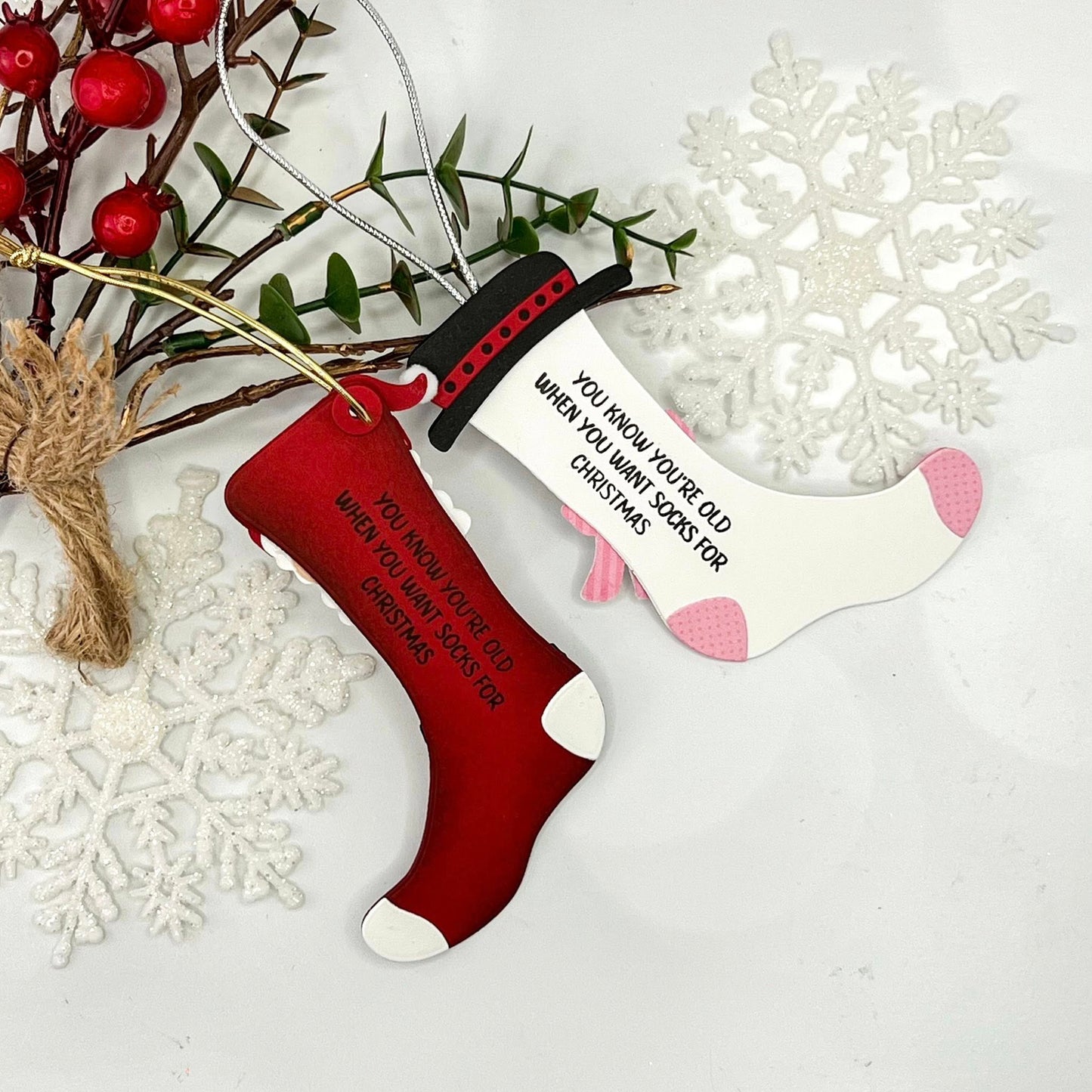 Snowman and Santa Sock Die