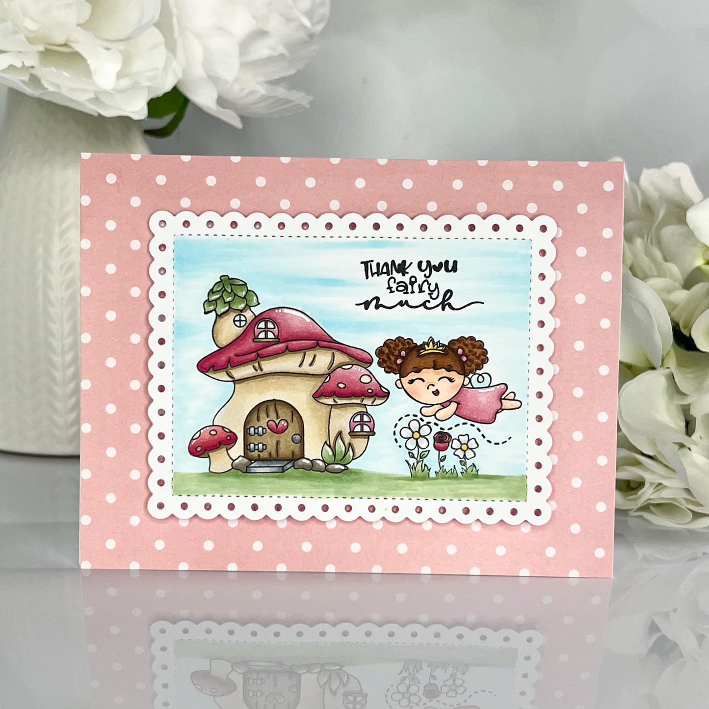 Pixi Dust Stamp and Fairy Pixi Cuts 6x6 Bella Flowers paper pad Bundle