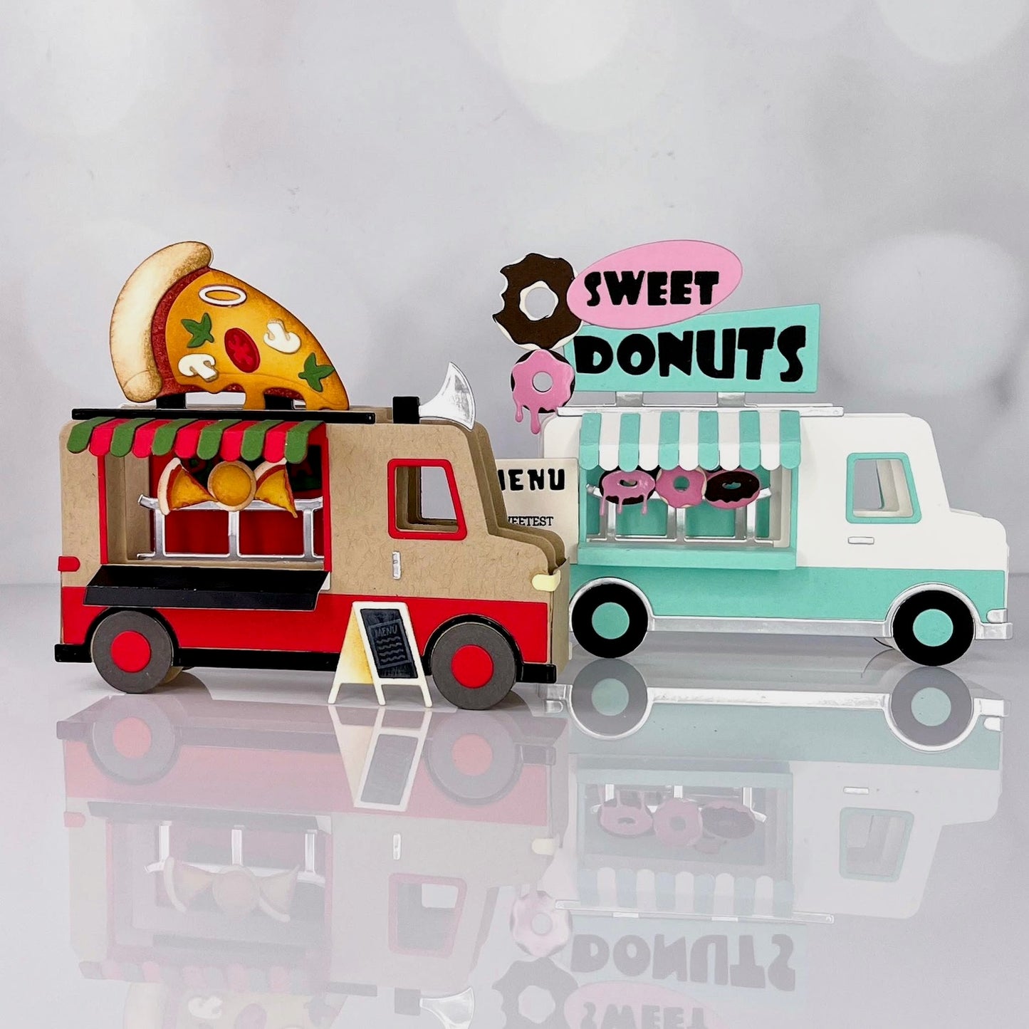 Pizza Truck Accessories, Ice cream Truck, Donuts Truck Accessories Die Set Bundle