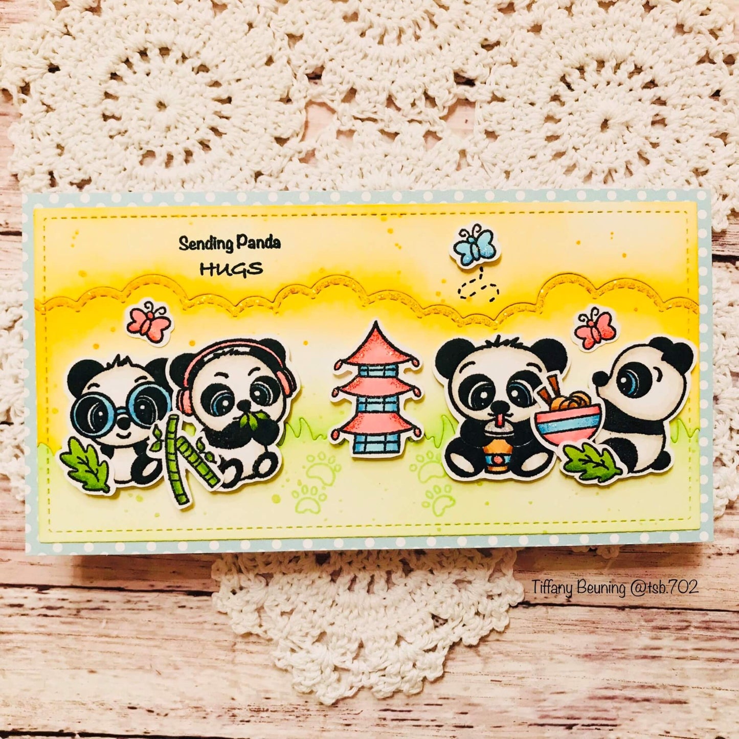 Rainbow die set, Stitched Rectangle die set and Grass Slimline die set bundle