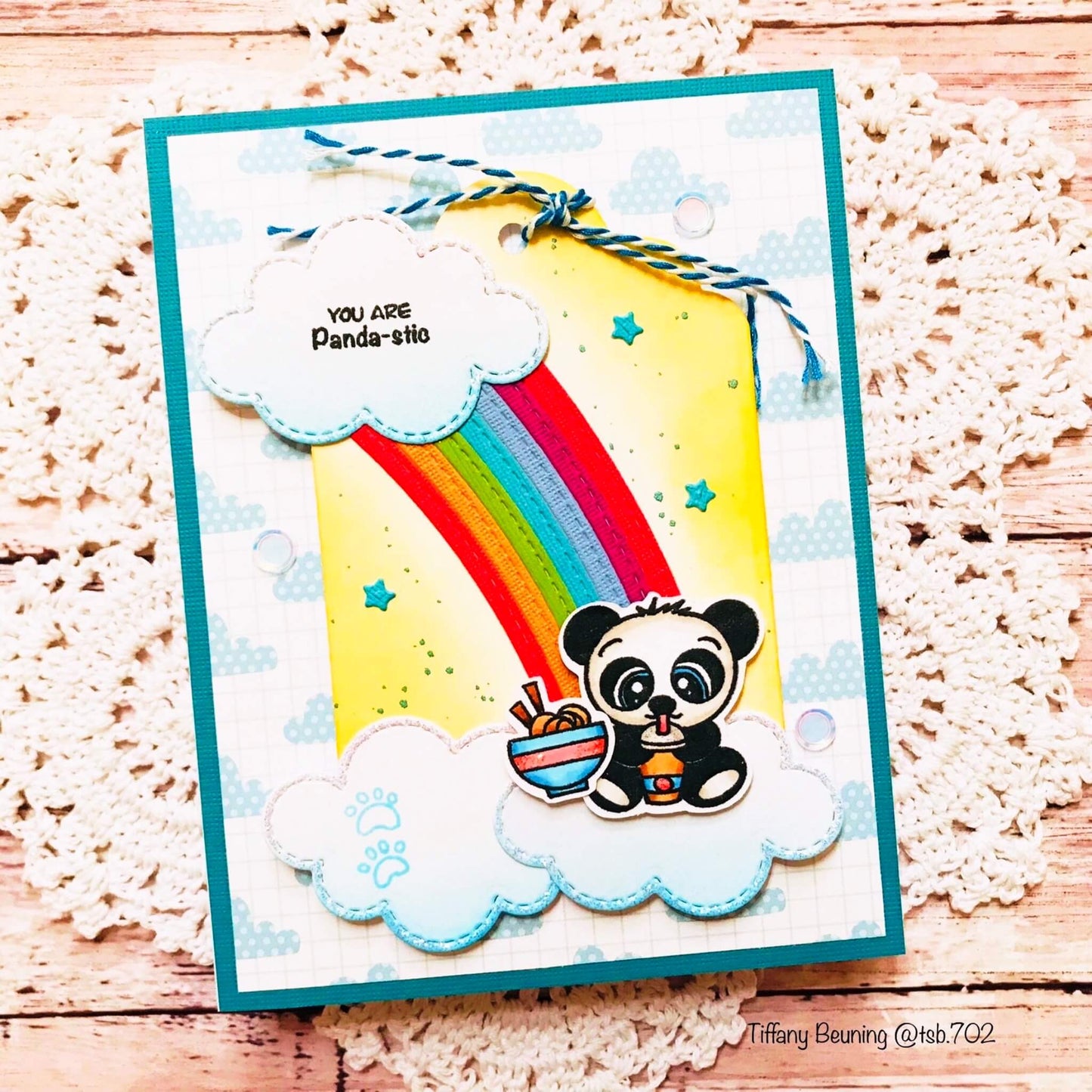 Stitched Rainbow Slimline