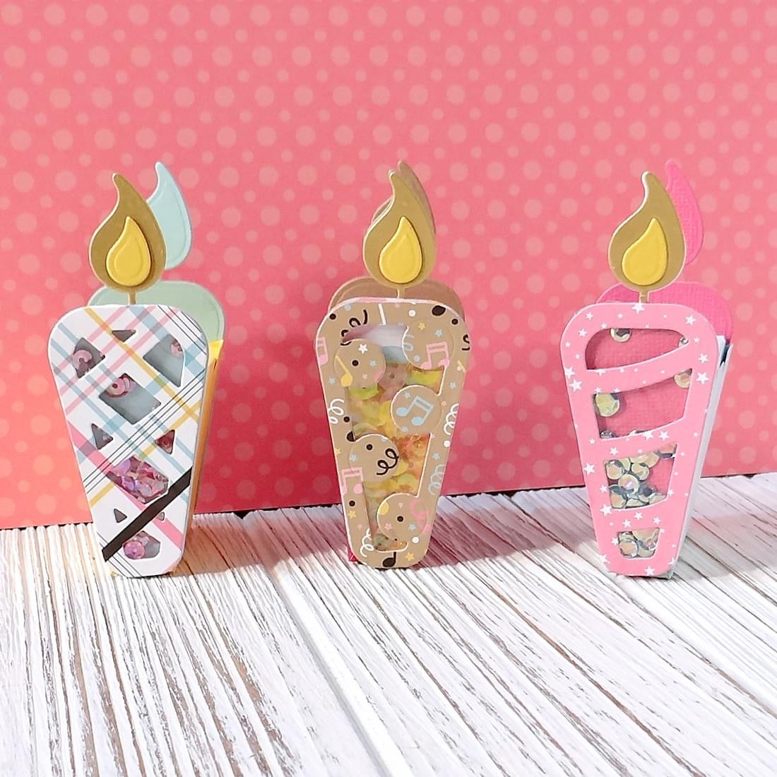Shaker Birthday Candles Die set