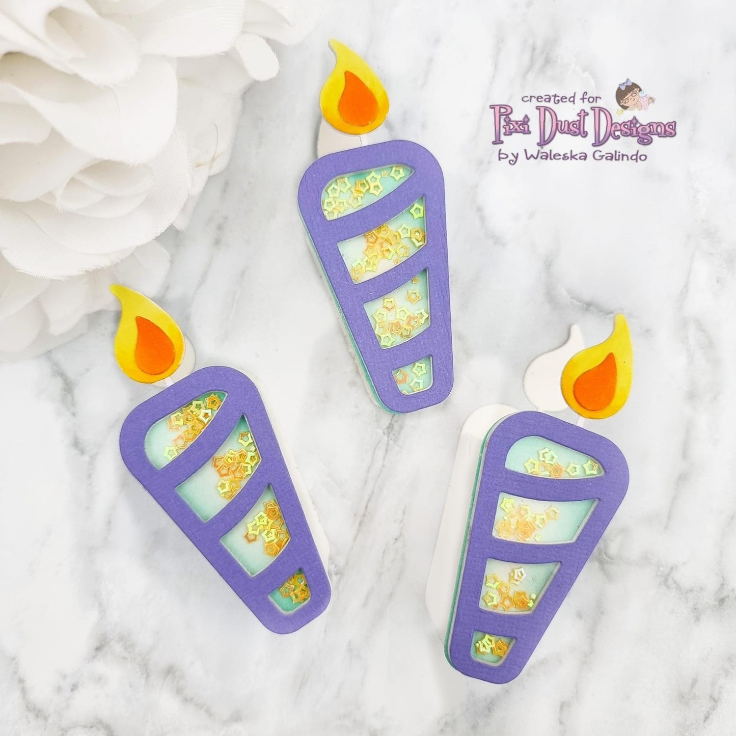 Shaker Birthday Candles Die set