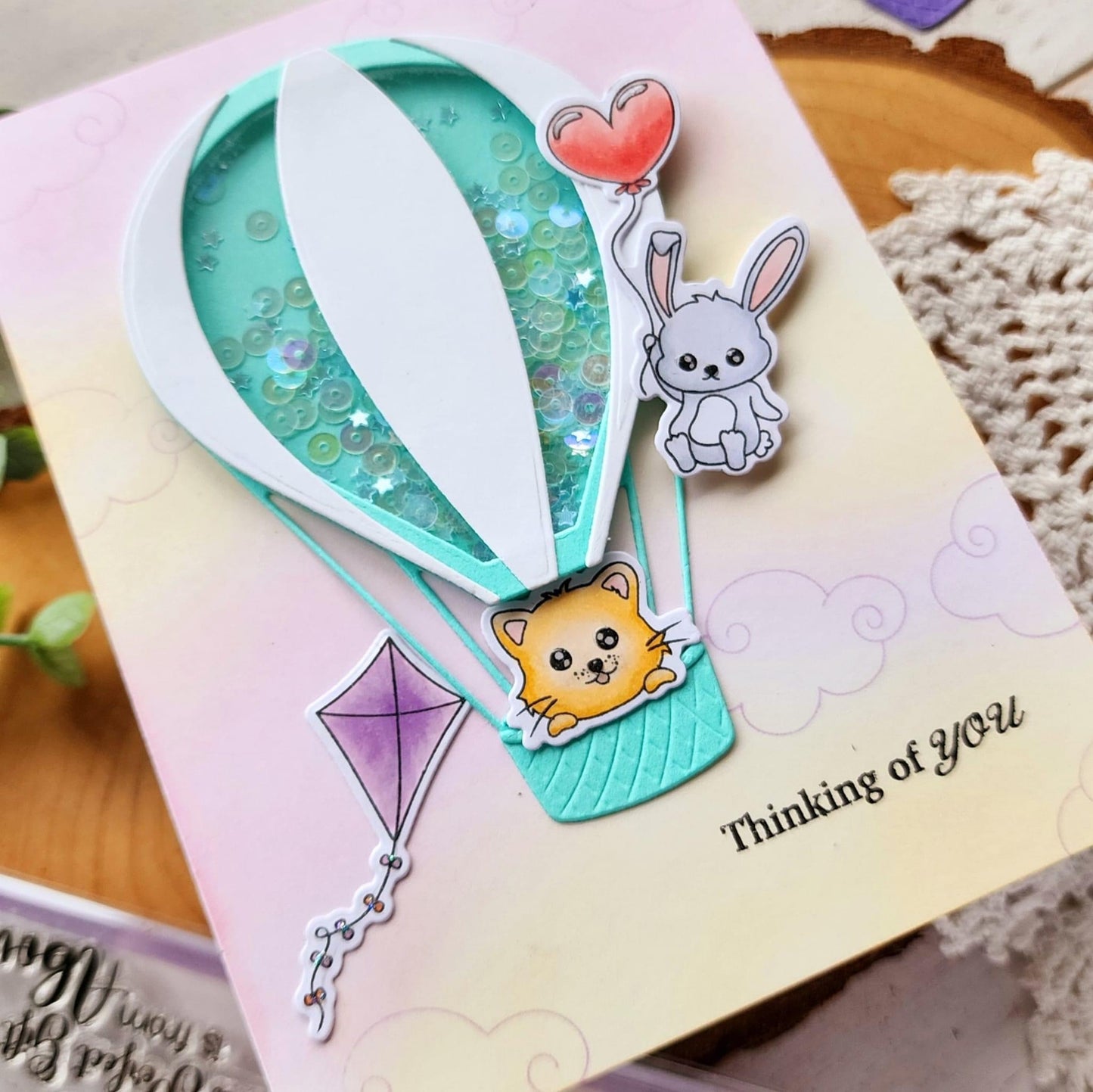 Hot Air Balloon and Up, Up & Away stamp and Pixi Cuts Bundle