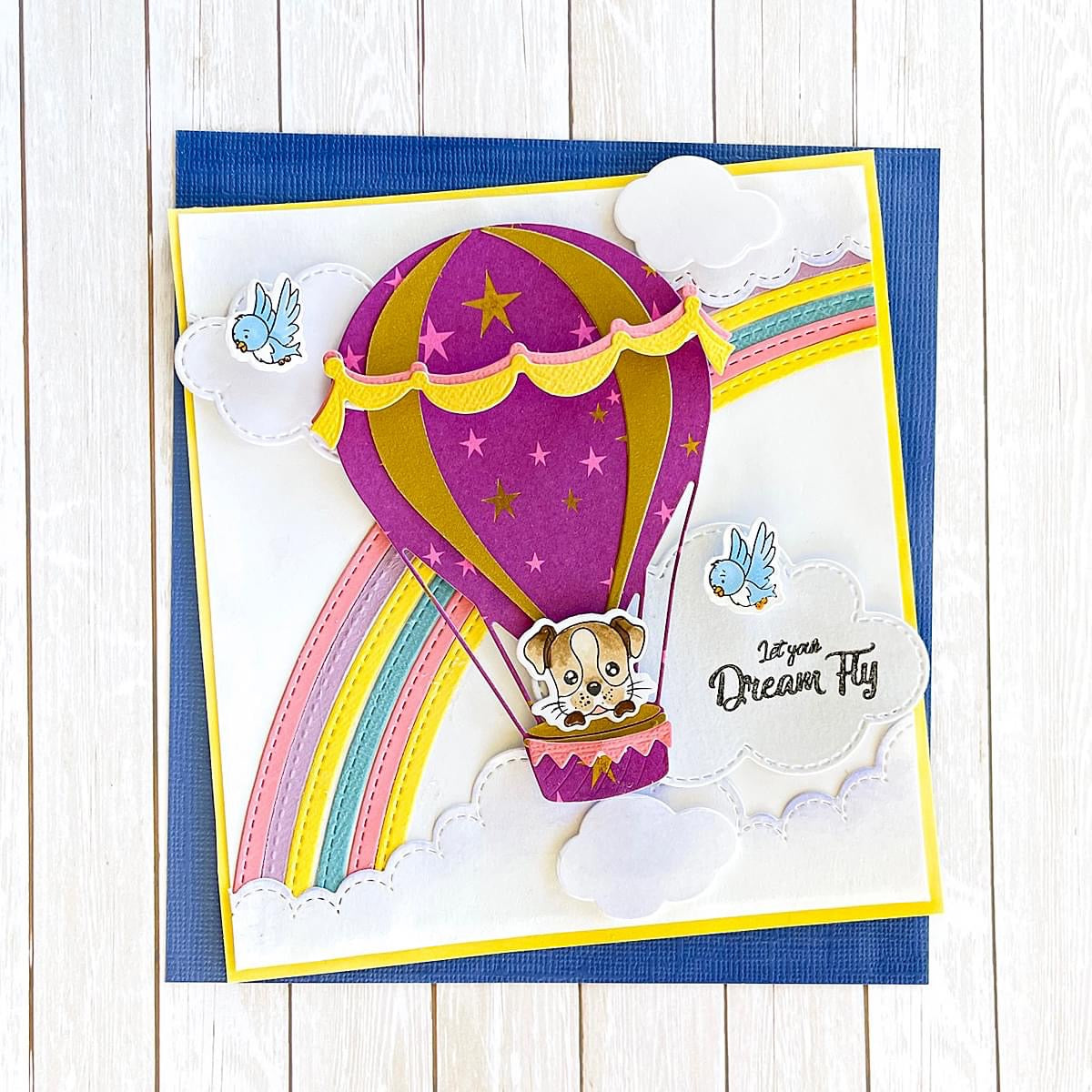 Hot Air Balloon and Up, Up & Away stamp and Pixi Cuts Bundle