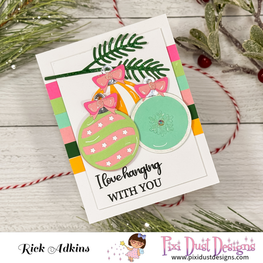 Fresh and Festive: Ornament Cards in Nontraditional Colors