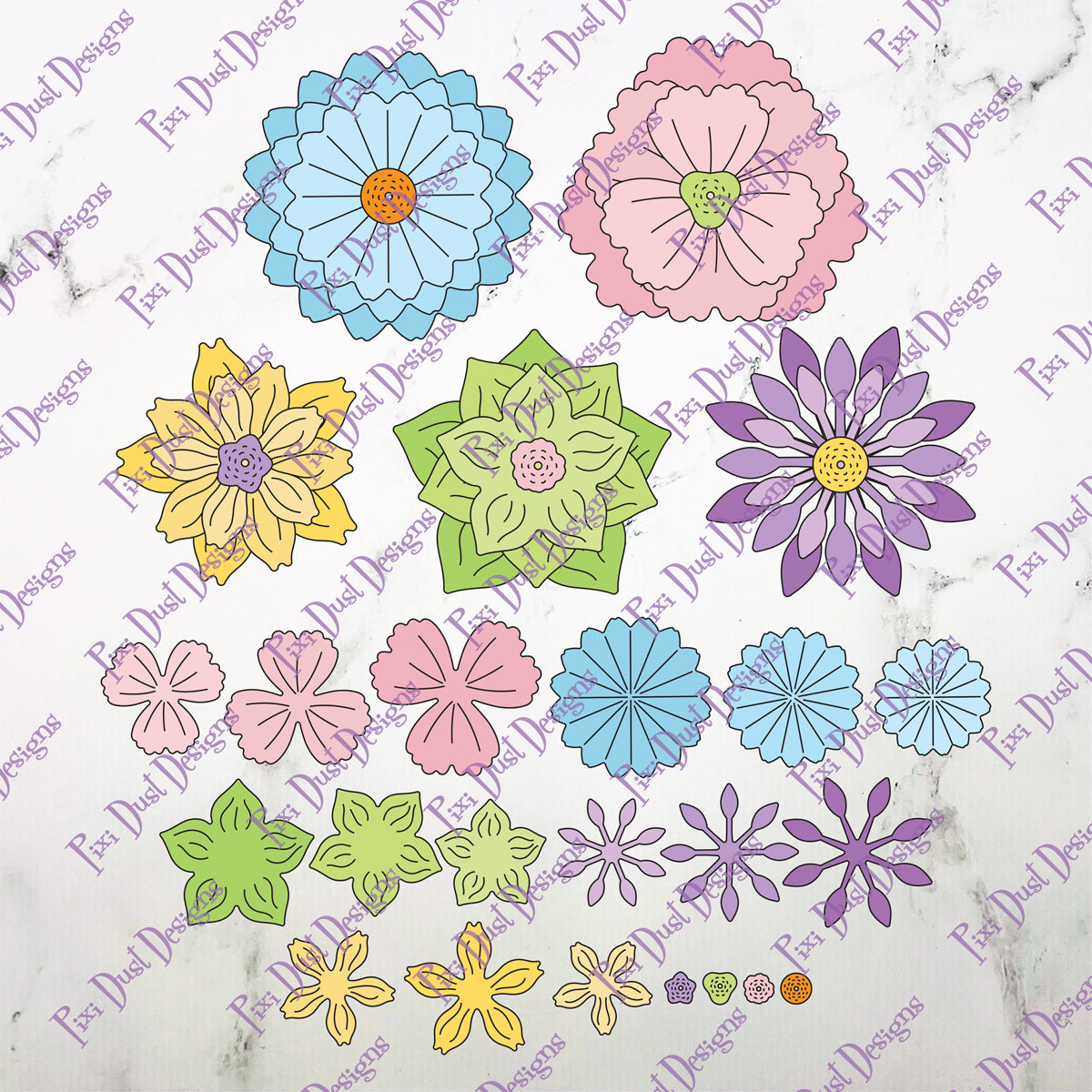 Mini Flowers Dies