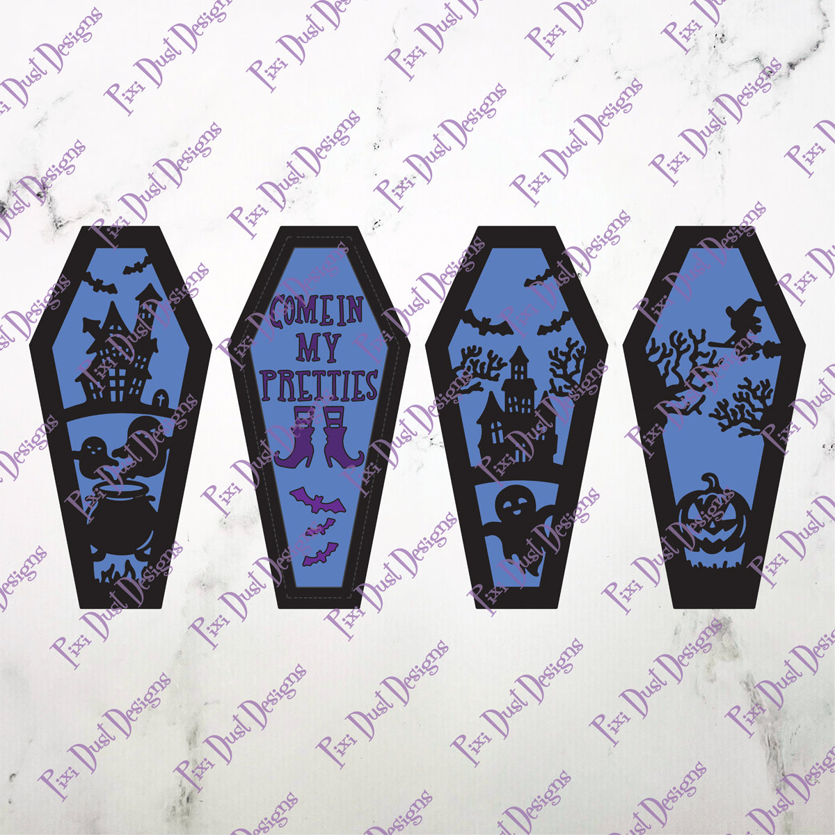 Halloween Coffin Add on Die