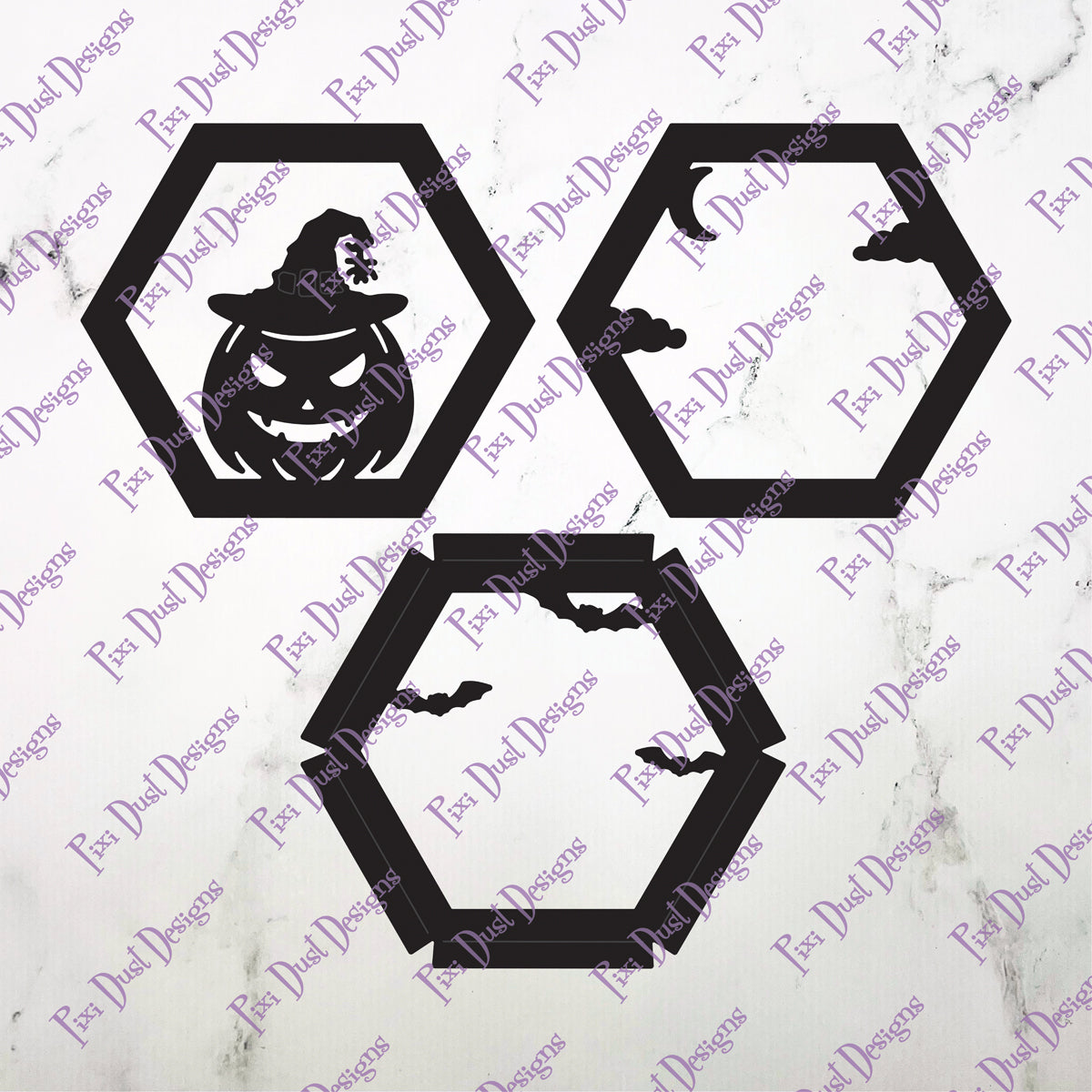 Hexagon Halloween Add-On Die