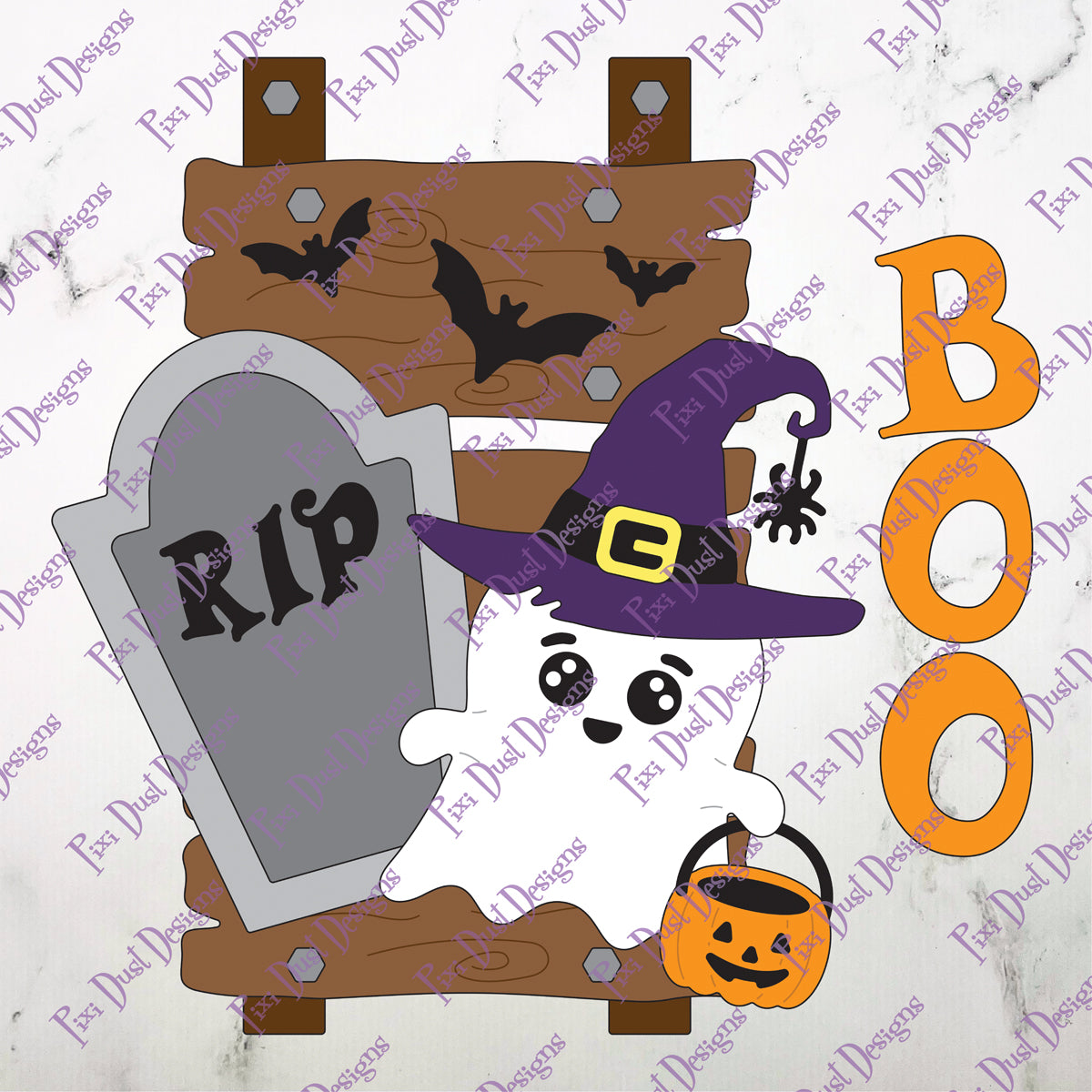 Grandfather Clock Halloween Add-on Die
