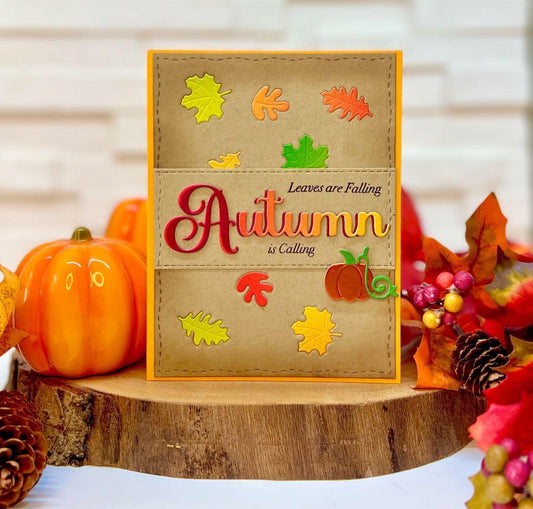 Autumn Is Here & Autumn Blessings Sentiment die set