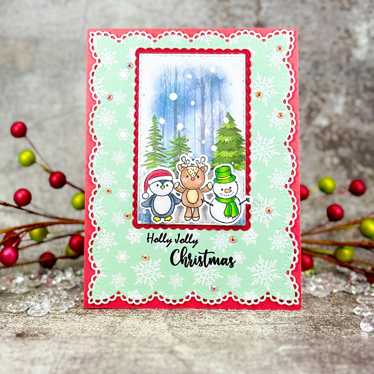 Holly Jolly Stamp Set and Pixi Cut Die Bundle