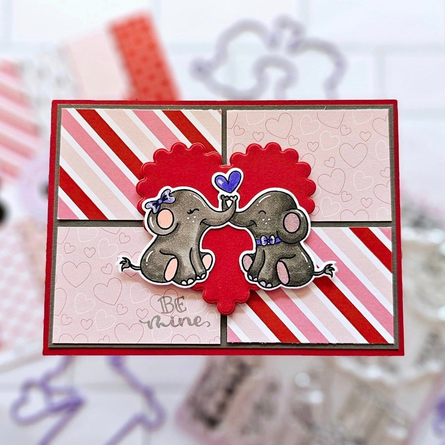 Be Mine Stamps and Pixi Cuts and Love 6x6 paper pad  Bundle