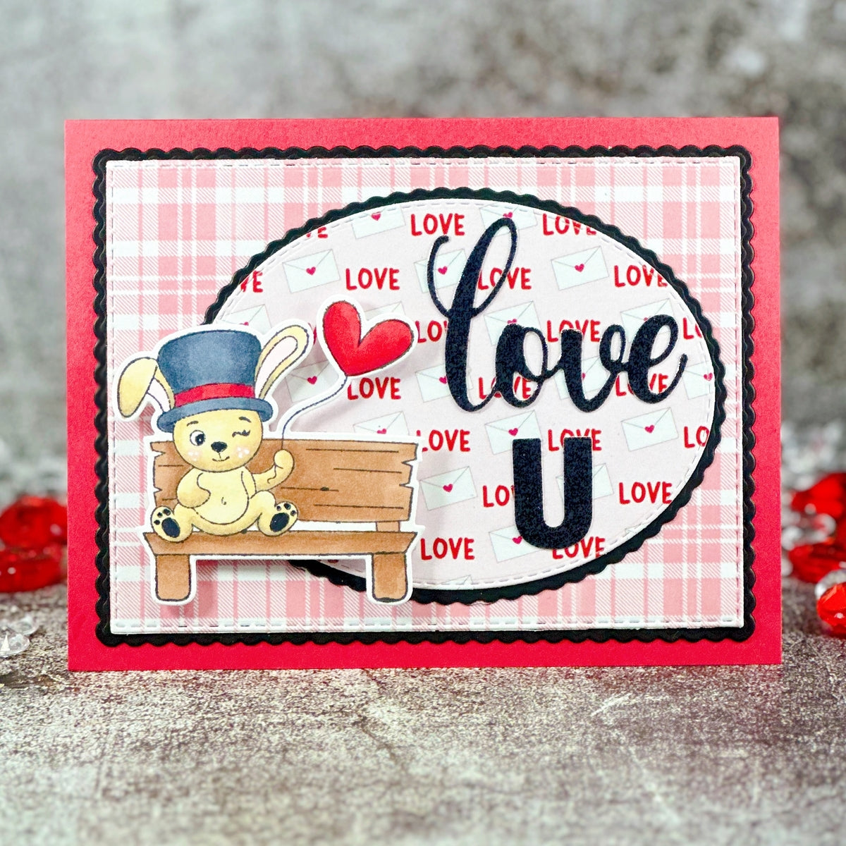 Be Mine Stamps and Pixi Cuts and Love 6x6 paper pad  Bundle