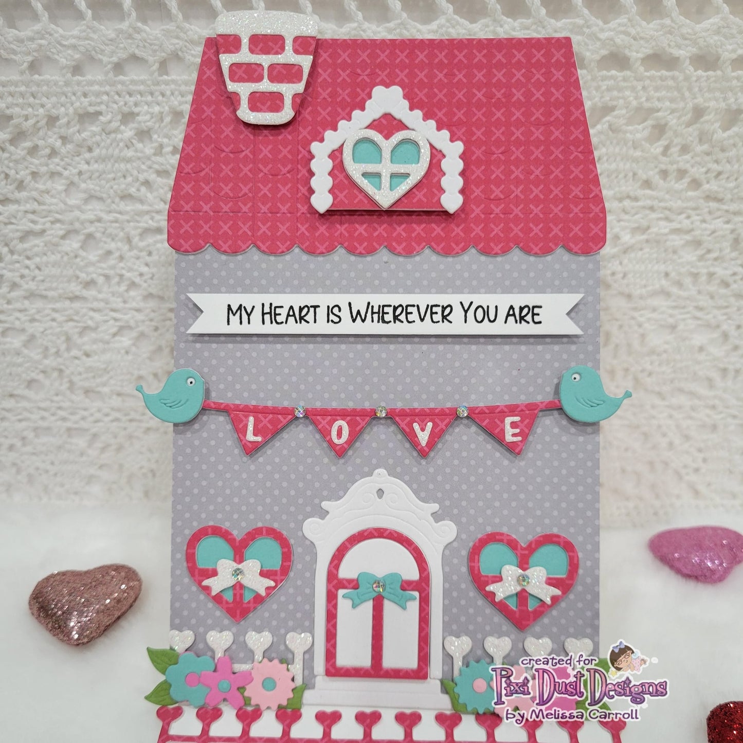 Valentine House BG Add On Die Set