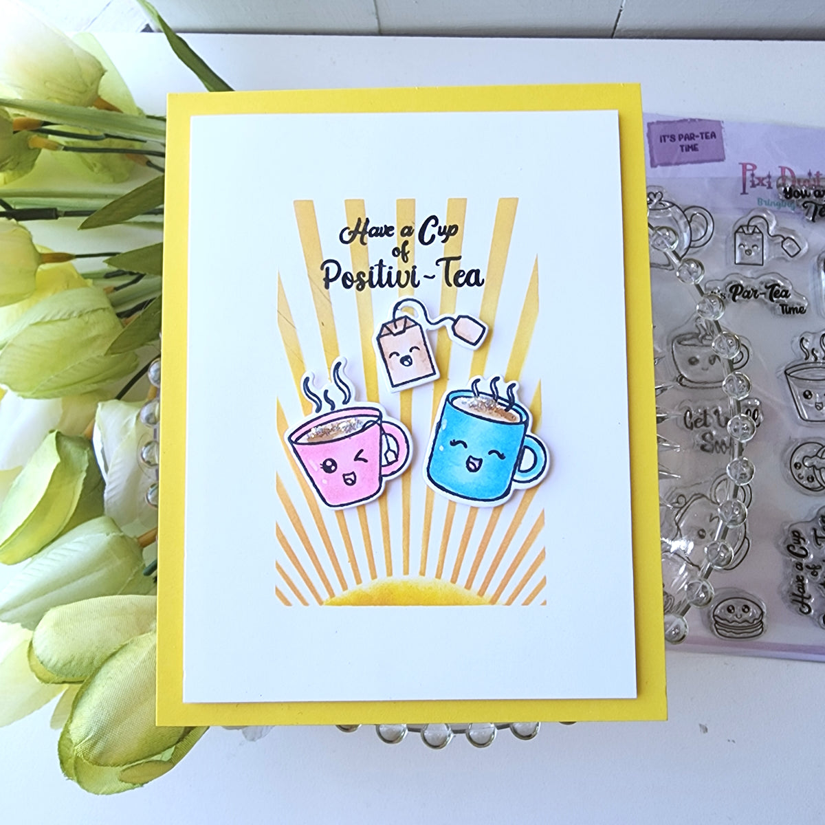 It'a Par-Tea Time Stamps and Pixi Cuts Bundle