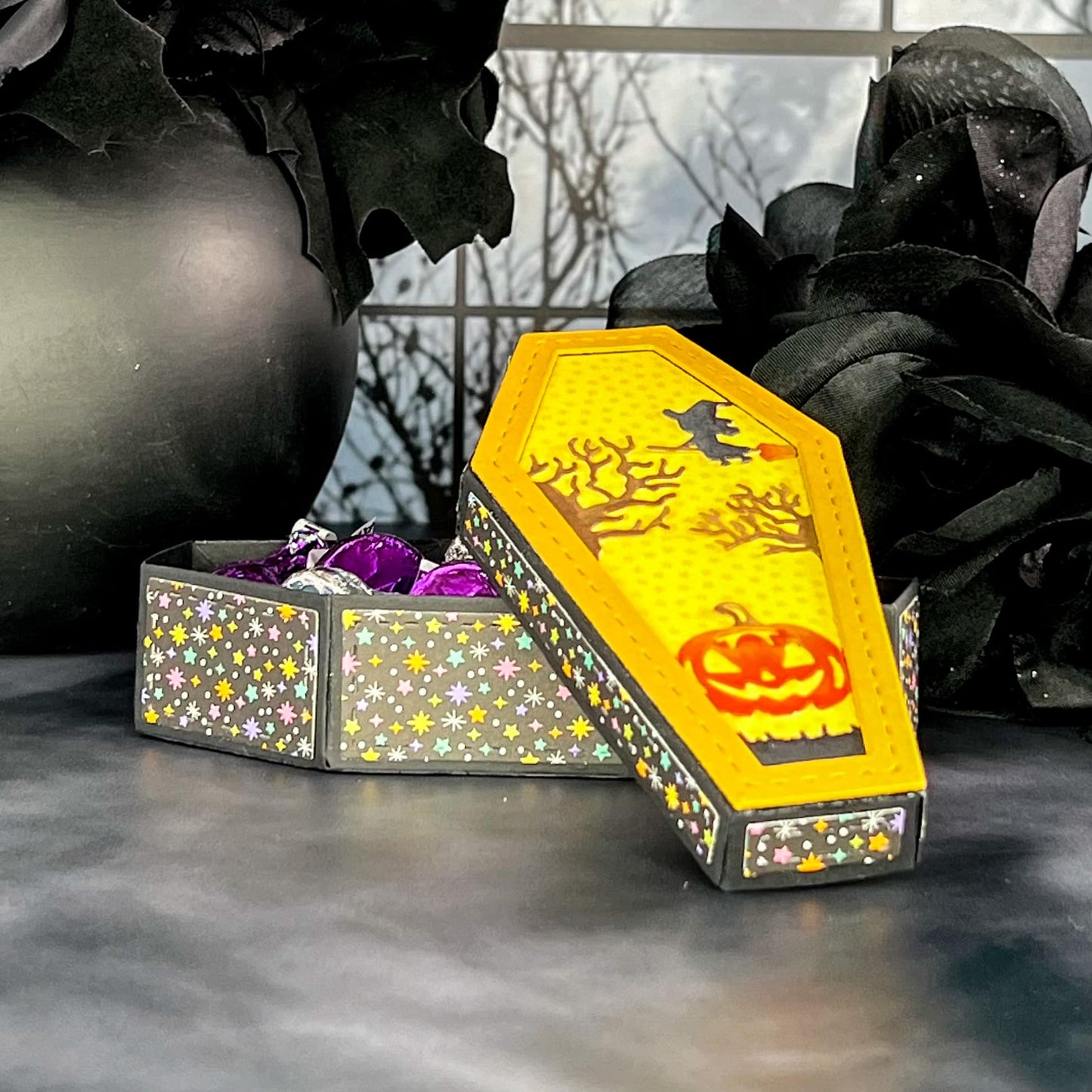 Halloween Coffin box and Add on Die Bundle