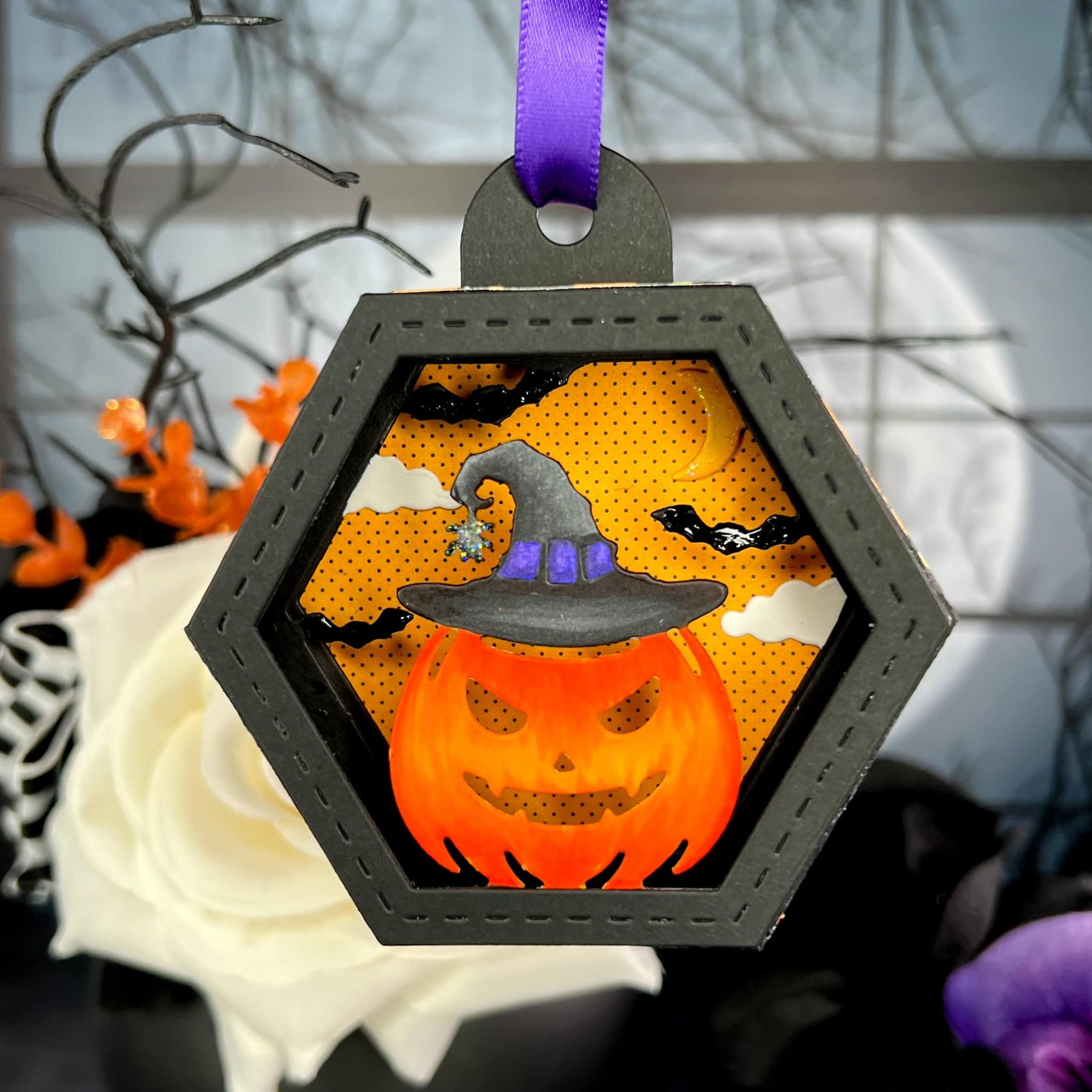 Hexagon and Halloween Add-On Die Bundle