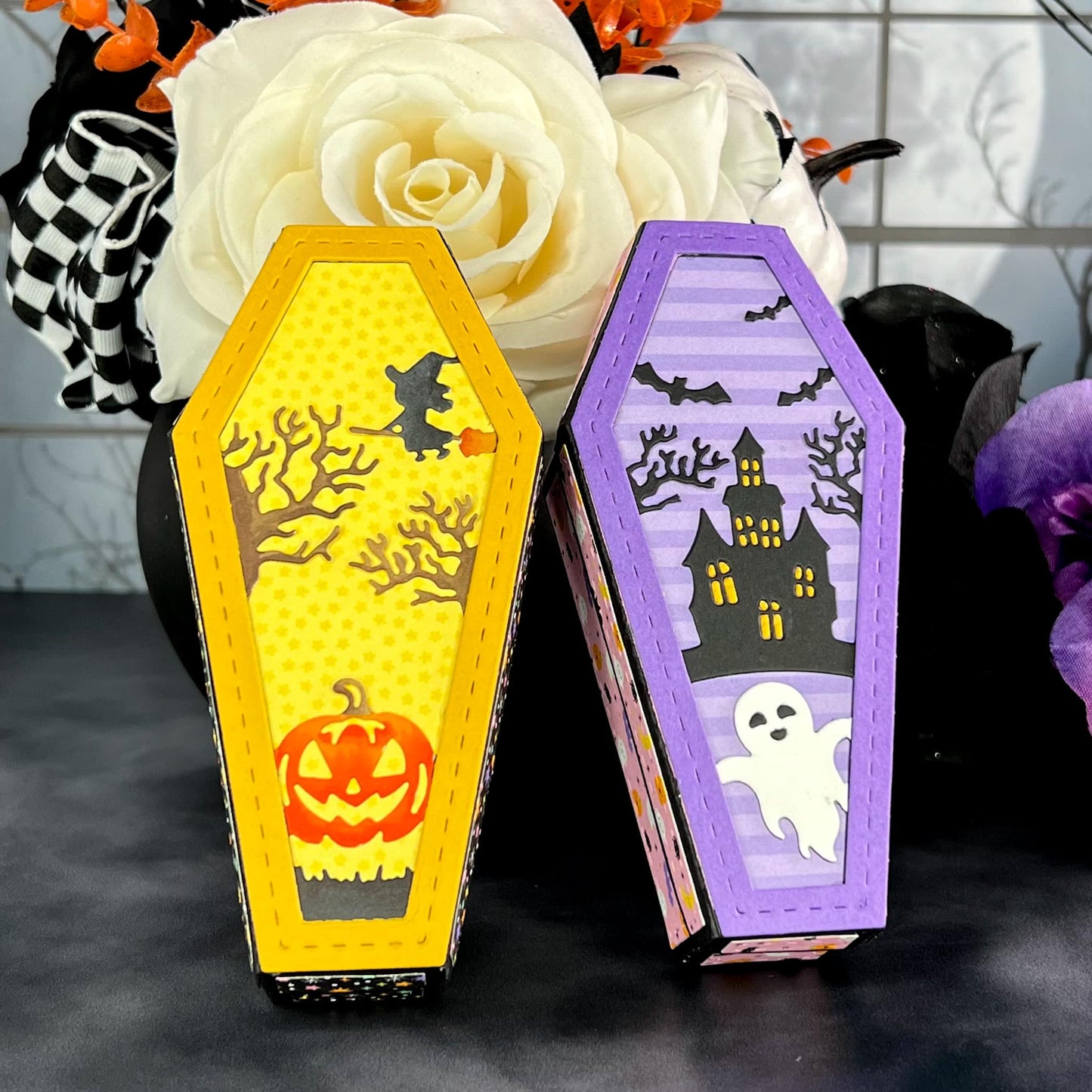 Halloween Coffin Add on Die
