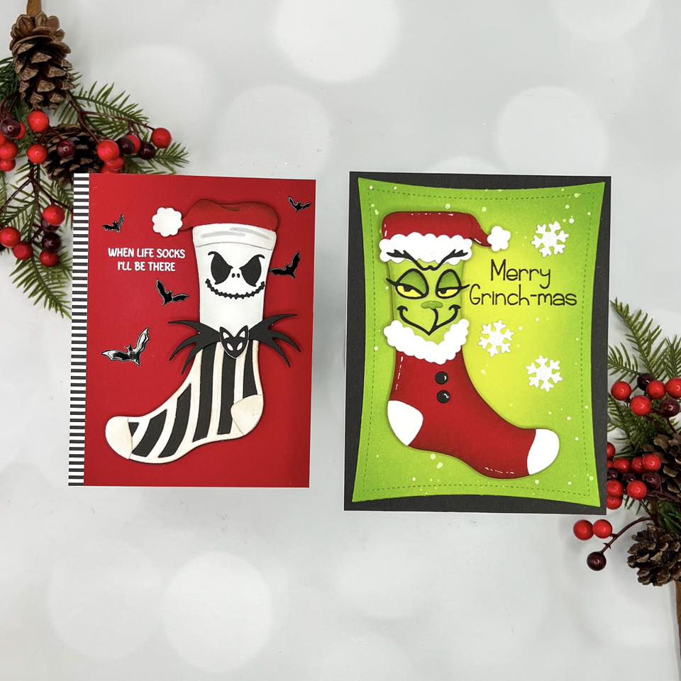 Grinch and Jack Socks Die