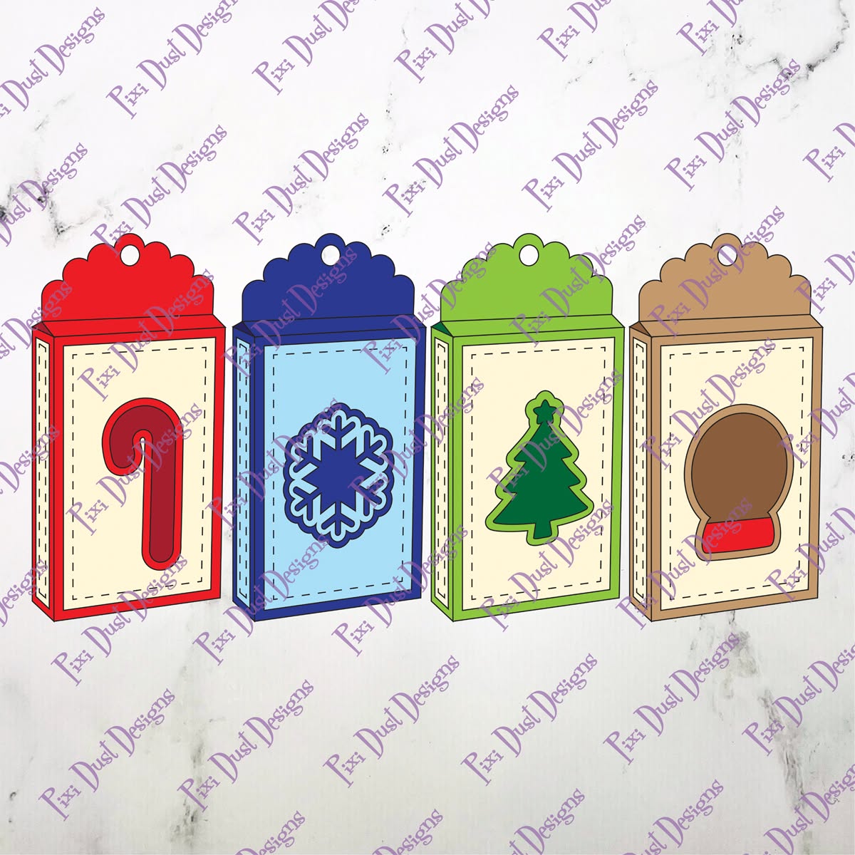 Holiday Tag Box Die