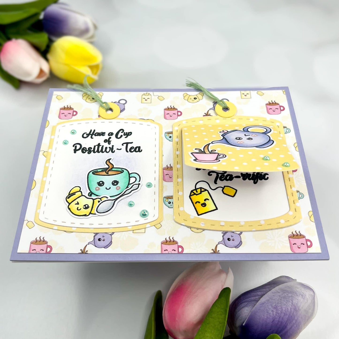 It's Par-Tea Time Stamps and Pixi Cuts and Your A Cute Tea 6x6 paper pad  Bundle