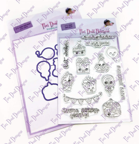 It's Your Birthday stamp and Pixi Cuts Die Bundle