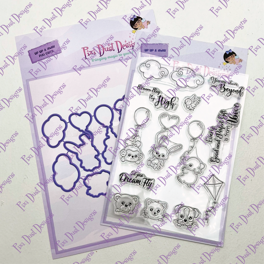 Up, Up & Away Stamp set and Pixi Cuts die set bundle