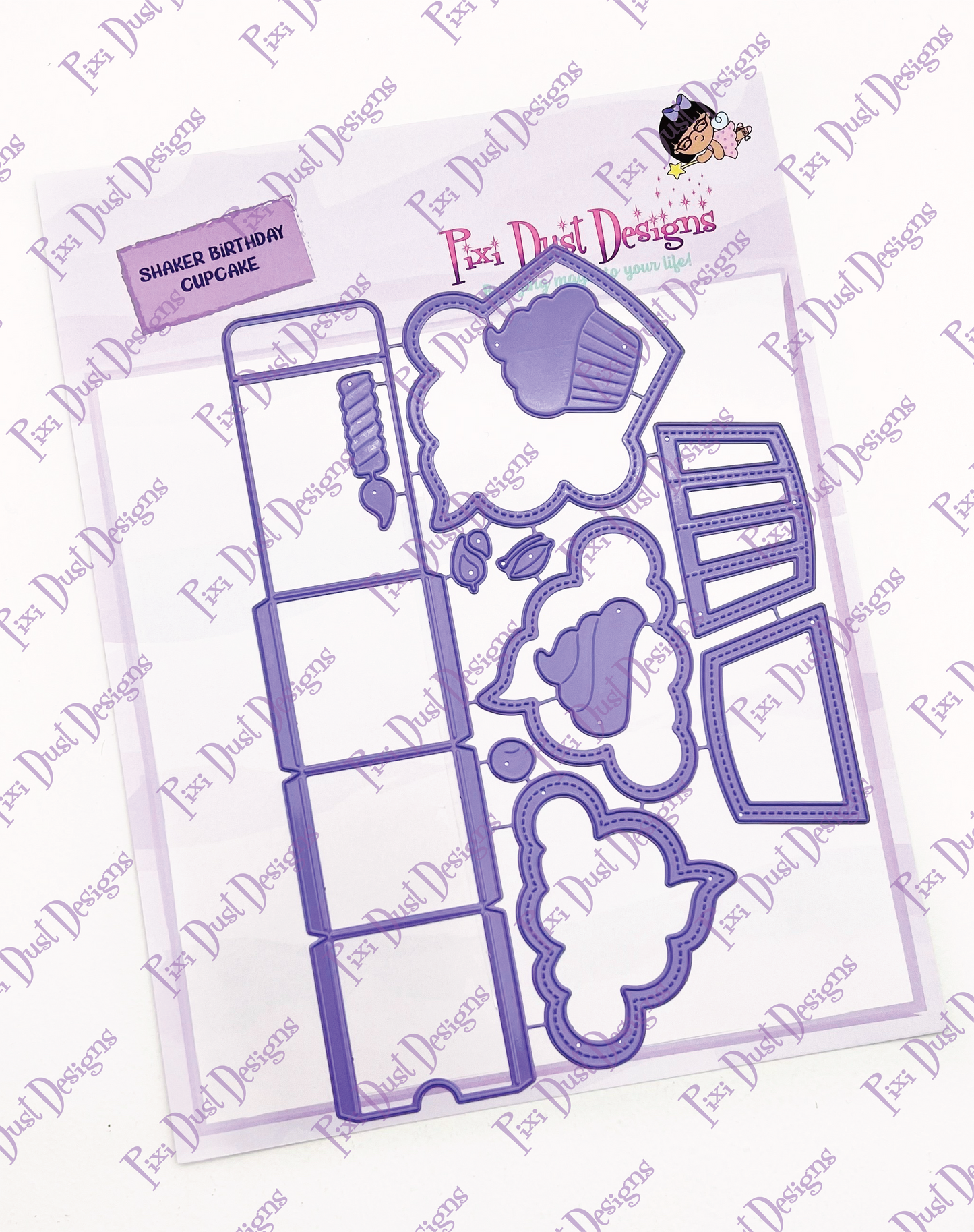 Shaker Birthday Cupcake Die set