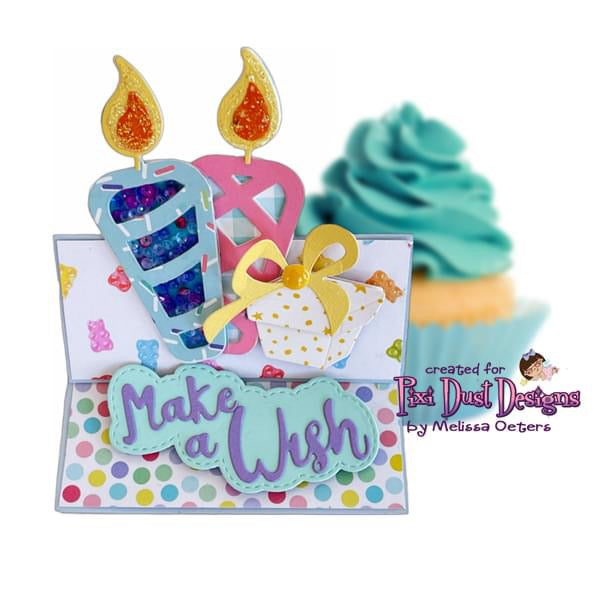 Birthday Cupcake Candle and Sentiments Die Set Bundle