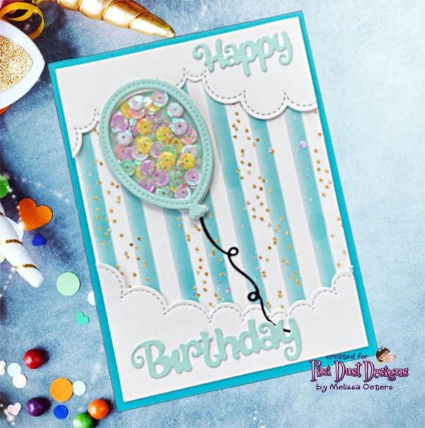 Birthday Hat die set, Birthday Balloon die set, and Let's Eat Cake Die Set Bundle