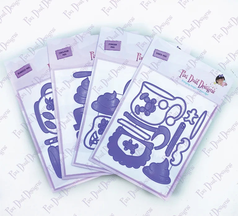 Santa, Snowman, Penguin, and Reindeer Mug die Bundle