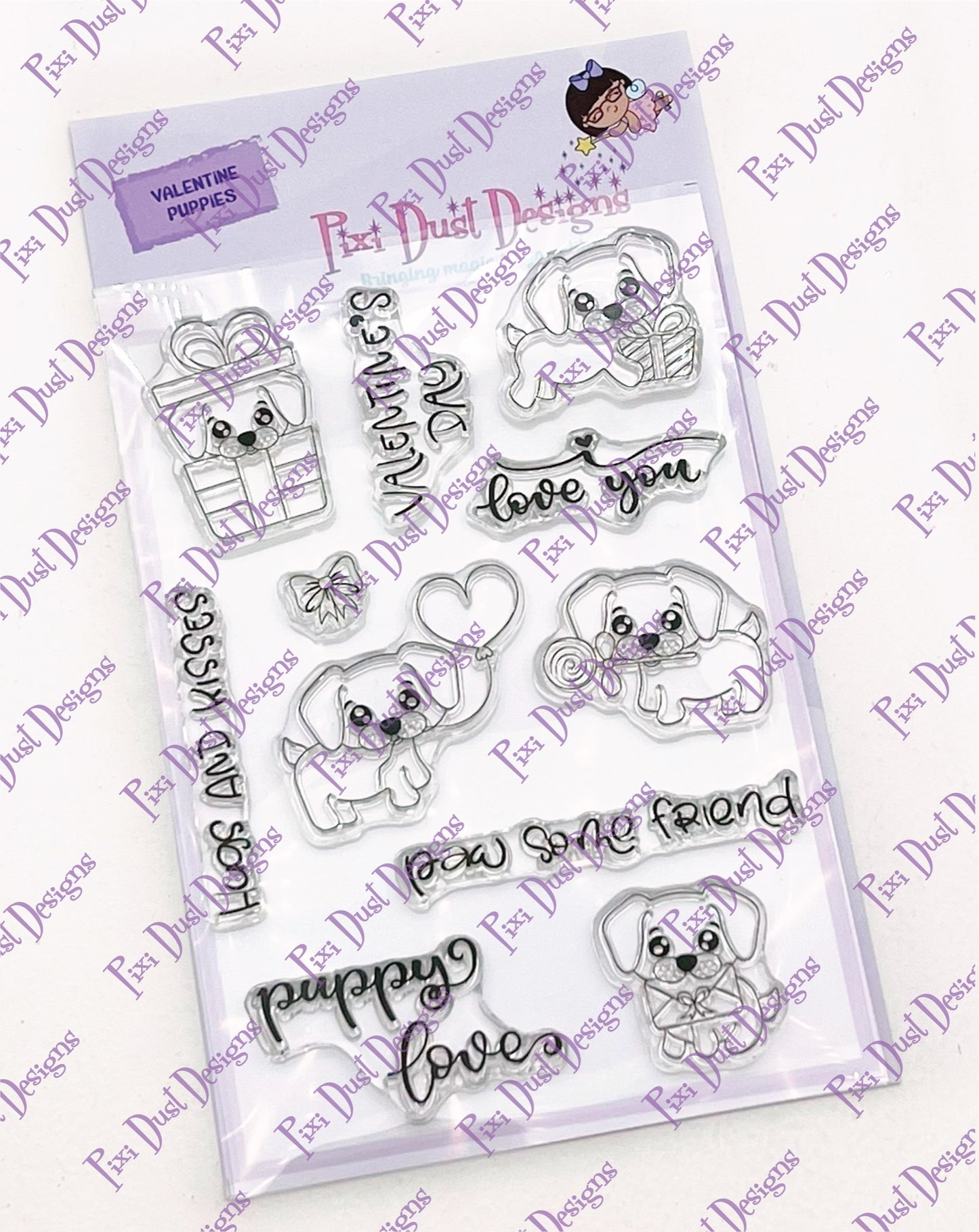 Valentine Puppies Stamp Set