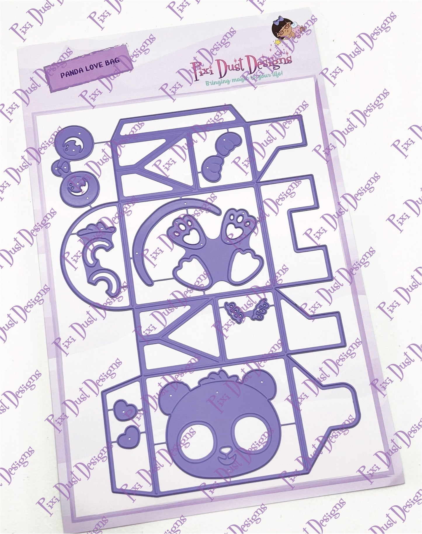 Panda Love Bag Die set